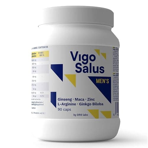 TESTOSTERONA Hombre - Potenciador Masculino - Alta Dosis - Más Fuerza + Duración + Energía - Maca, Tribulus Terrestris, Ginseng, L-Arginina, Ginkgo Biloba y Zinc - Vigosalus 90 Cápsulas