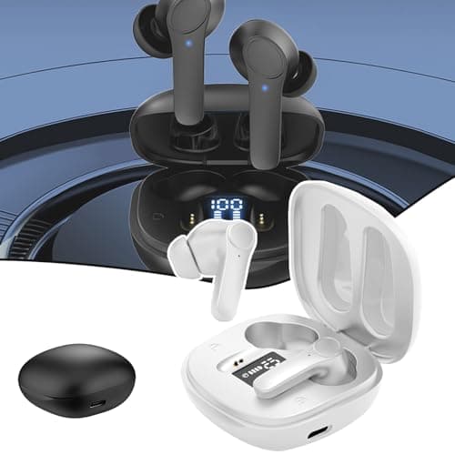 Echowave Translator Earbuds, 144 Languages Translator Device, Smart Screen Bluetooth Headset, Online Voice Translation with Bluetooth, All-in-One Translation Earbuds (White)