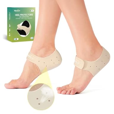 Protectores de talón para fascitis plantar, talones Welnove para mujeres y hombres, alivio del dolor de espolón, almohadillas de inserción de talón para tendinitis de Aquiles, cojín de soporte de