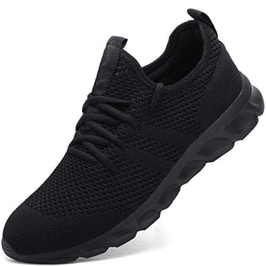 Zapatillas para Hombre Tenis Asfalto Zapatos Deporte Fitness Gym Correr Gimnasio Deportives Seguridad Trekking Bambas Plataform Sneakers Negro 40 EU