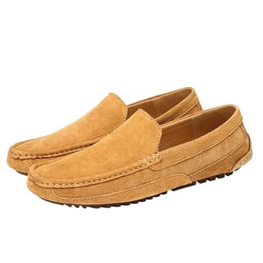 Genérico Chanclas Vestir Hombre Sandalias De Vestir Hombre Zapatos Clásicos De Soja De Ante Británicos para Hombres Zapatos De Cuero Formales Cómodos Zapatillas Gym Hombre Calzado (Brown, 42)
