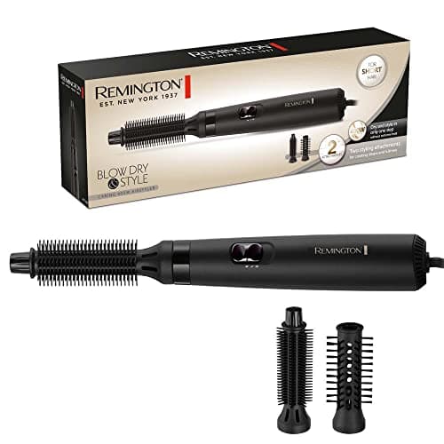 Remington Cepillo de Aire Blow Dry & Style - Moldeador Pelo, 2 Accesorios, Moldea y da Volumen, Cepillo Secador, Optimo Pelo Corto, 400 W, 2 Temperaturas y 2 Velocidades - AS7100
