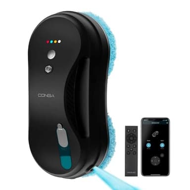 Cecotec Robot Aspirador Limpiacristales con App y Mando Windroid 890 SprayWater Smart Connected T. 90W, Pulveriza, Limpia y Seca, Spray, 4 Modos, Navegación Inteligente, 3 Sistema de Seguridad