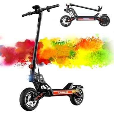 TODIMART S9 Patinete Electrico Adultos,1000W Motores 48V 20.8Ah Autonomía de hasta 70-90km Carga máxima 150KG Neumáticos Todo Terreno de 10", con Cerraduras Electrónicas/Plegable