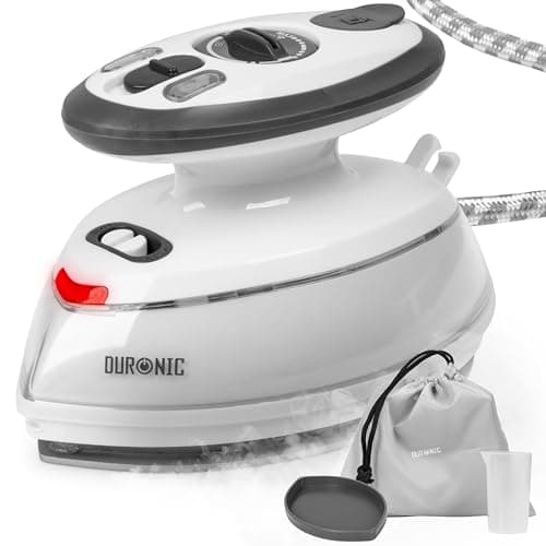 Duronic SI3 WE Plancha de Viaje Mini con función Vapor | Potencia 400 W y 110V-230V | Ligera y Compacta | Estuche de Transporte y Accesorios Incluidos | Planche su Ropa en Todas Partes | Color Blanco