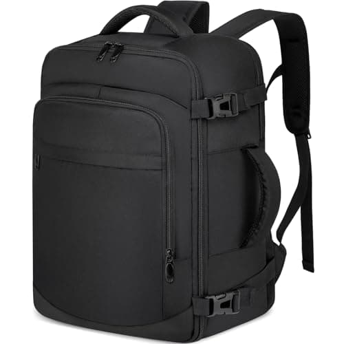 Mochila Viaje Cabina Avion 40x20x25 para Ryanair Equipaje de Mano 40x20x25 Ryanair Mochila Cabina para Ryanair, Bolsa de Viaje Ryanair 40x20x25 Mochilas Hombre Mujer para Ordenador Portátil 20L Negro