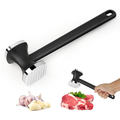 Martillo ablandador de Carne, Meat Knocker,Relota Martillo Carne,Martillo Picador de Doble Cara Antiadherente,Pincho y Superficie Plana Pounder Mallet, Martillo Cocina para Bistec,Pollo, Pescado,Cerdo