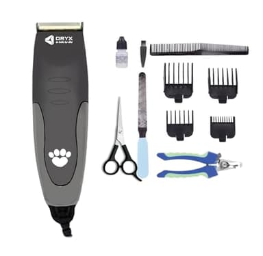 Cortapelos Eléctrico para Mascotas con Cabezal de Acero Inoxidable, Diseño Silencioso, Peines de Límite (3-12 mm), Seguro y Preciso para Perros y Gatos 13W, 110-220V,50/60HZ