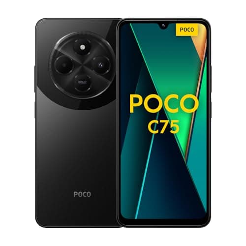 Xiaomi Poco C75 - Smartphone de 8+256GB, Pantalla inmersiva de 6.88” 120Hz, MediaTek Helio G81-Ultra, cámara Dual de 50MP IA, 5160 mAh, Carga rápida de 18W, NFC, Negro (Versión ES)