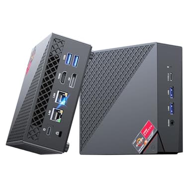 NiPoGi AM06Pro Mini PC Ryzen 7 5700U (hasta 4.3GHz, 8C/16T),16GB DDR4 512GB M.2 SSD Mini Ordenador WIN-11 Pro,WiFi 6/BT 5,Dual LAN,HDMI+DP+Type-C 4K@60Hz Triplo Display,Micro PC para Oficina/Hogar