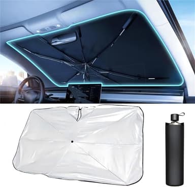 NEUHOO Auto Accesorios Parasol para VW T-ROC 2017-2023 2024 T ROC, [Recubrimientos de cristal de hielo nano] Parasol delantero