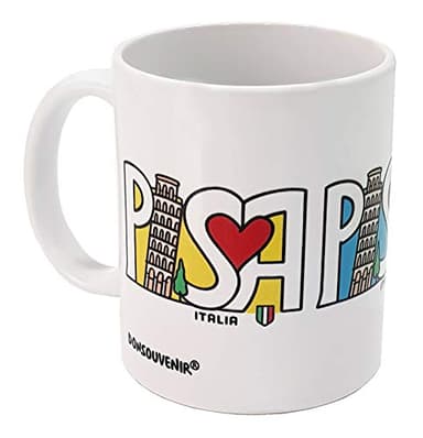 DONSOUVENIR Taza Pisa Italia. Modelo: I Love Pisa