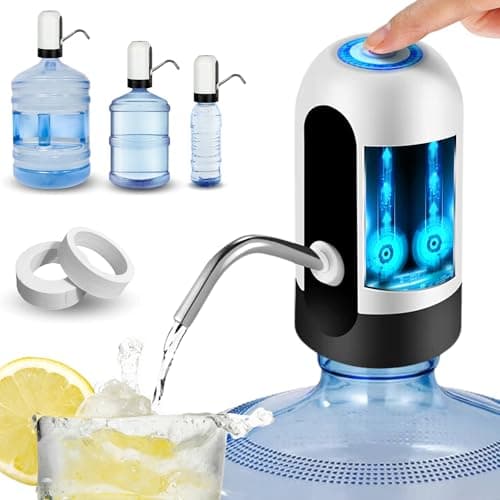 Dispensador eléctrico de Agua fría, Grifo para garrafas de Agua, Bomba de Agua, dosificador, con Dos adaptadores. 5.7L, 10L, 11.3L, 15L, 18.9L.