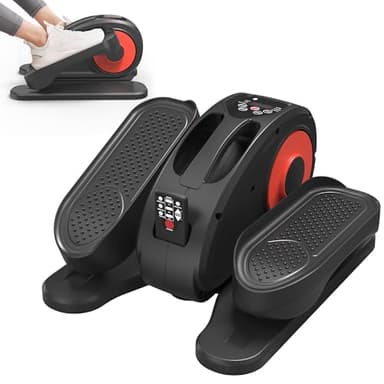 Ejercitador de Pedal Elíptico,Entrenador Elíptico Debajo del Escritorio con Pantalla Control Remoto Pedal Antideslizante,Mini Elíptica Portátil de Velocidad Ajustable para Gimnasio en Casa Oficina