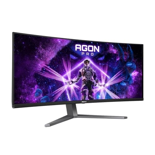 AOC Agon Pro AG346UCD - Monitor Gaming Curvo OLED WQHD de 34 Pulgadas, 175 Hz, 0,03 ms, FreeSync Premium Pro, Comp. G-Sync, HDR400 (3440x1440, 2X HDMI, DisplayPort, USB Hub) Negro
