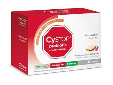 DEITERS - Cystop Probiotic 60 Cápsulas, con Arándano Rojo, D-manosa y Megaflora, Protector Vías Urinarias, para Flora Bacteriana Saludable y Cistitis Recurrentes
