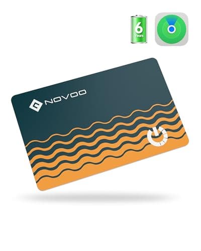 NOVOO Air Tag Card, 1.6 mm Smart Tracker Localizador, 6 Años Batería, IP68 Resistente al Agua, Compatible con Apple Where's (iOS), Bluetooth GPS, Localizador para Carteras, Maletas, Pasaportes