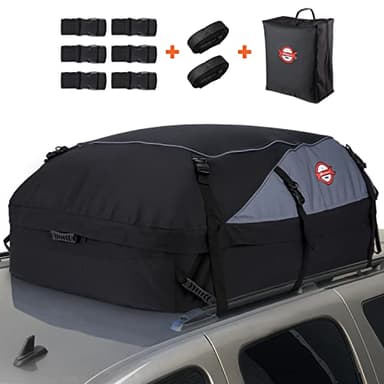 Sailnovo Cofre de Techo para automóvil, 580L, Plegable, Impermeable, para Techo de automóvil, portaequipajes, Cofre de Techo Resistente con 6+6 Correas reforzadas