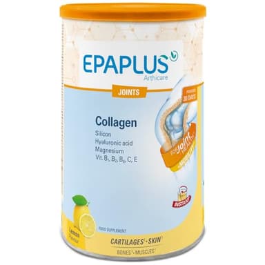 EPAPLUS Arthicare, Colágeno Hidrolizado con Silicio y Ácido Hialurónico, Disolución Instant Sabor Limón, Tratamiento 30 Días
