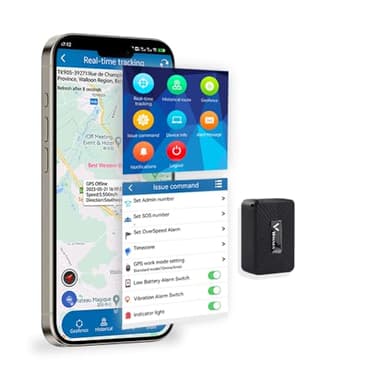 Localizador GPS para Coches Rastreador GPS Niño para Coche Moto Bicicleta Maleta Seguimiento en Tiempo Real Antirrobo con Batería 1500mah, Magnético, Impermeable Localización APP- Tarjeta SIM Gratuita
