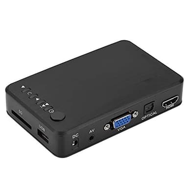 Reproductor Multimedia, 1080P HD HDMI Audio y Video Reproductor Multimedia Compatible con USB, Tarjeta SD, Disco Duro con Control Remoto IR, 110V-240V.(EU)