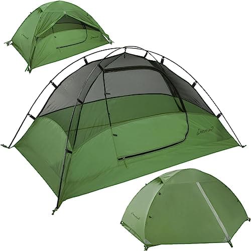 Clostnature Crux Tienda de Campaña 4 Personas - Impermeable Ligero Acampar Tienda de Doble Capa, 3 Estaciones, Fácil de Instalar, Ideal para Senderismo, Camping y Actividades al Aire Libre, Campamento