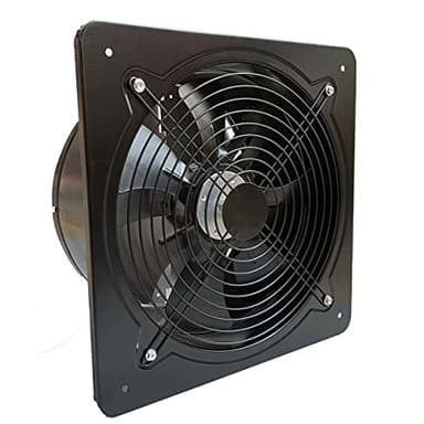 ECUTEE Ventilador axial de 120 W, 2650 m³/h, ventilador de extracción, 300 mm, extractor de cocina, de metal industrial, para pared/techo en el baño (tamaño de la placa: 350 × 350 mm)