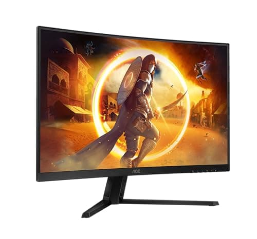AOC Gaming CQ32G4VE - Monitor Curvo QHD de 32 Pulgadas, 180 Hercios, 0,5 ms, HDR10, FreeSync Premium (VA, 1500R, 2560x1440, HDMI, DisplayPort) Negro/Gris