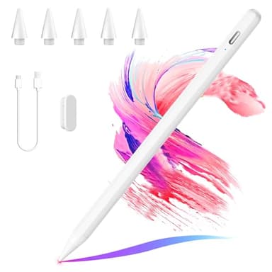Lápiz Rápido para Apple iPad 2018-2024,Lápiz Stylus Recarga Rápida con Rechazo de Palma,Sin Demora/Detección de Inclinación,Compatibile con iPad 10/9/8/7/6, iPad Pro 12.9/11/Air 5/4/3/Mini 6/5 (Black)