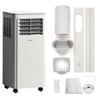 SHINCO Aire acondicionado móvil, 7000 BTU 2,05kW, Refrigeración&Ventilación&Deshumidificación, tamaño de la habitación hasta 54m³(18㎡), Aire acondicionado móvil con manguera de drenaje y manguera de