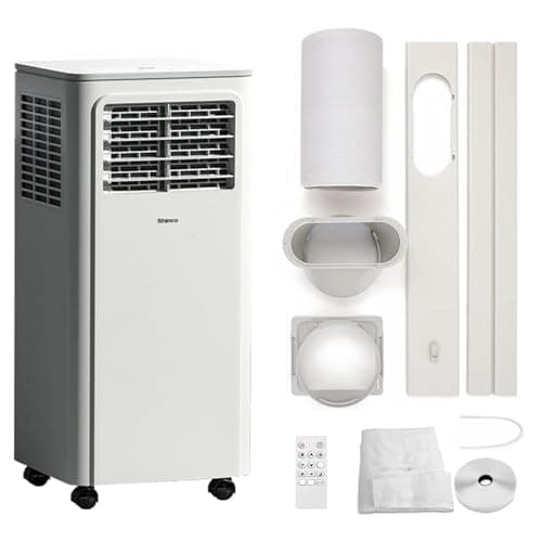 SHINCO Aire acondicionado móvil, 7000 BTU 2,05kW, Refrigeración&Ventilación&Deshumidificación, tamaño de la habitación hasta 54m³(18㎡), Aire acondicionado móvil con manguera de drenaje y manguera de