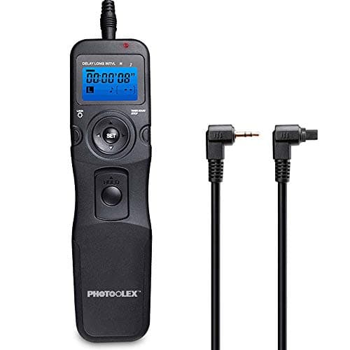 PHOTOOLEX T710C Disparador a Distancia con Temporizador y Intervalómetro Mandos a Distancia para Canon EOS-3, 70D, 5D, 5D III, 50D, 40D, 30D, 20D, 10D, 1DX, 1DX II, EOSR, M5, M6 y Más