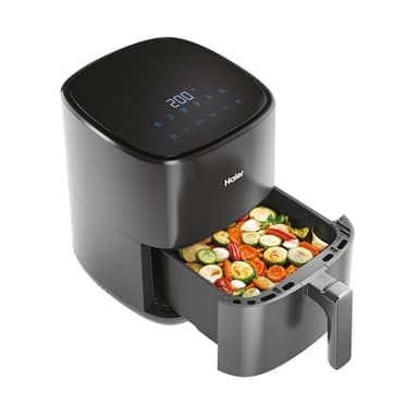HAIER Freidora de Aire sin Aceite de 5L, Pantalla Táctil, 6 en 1, Air Fryer, Hornear, Asar, Parilla, Deshidratar, Descongelar, para 4 Personas