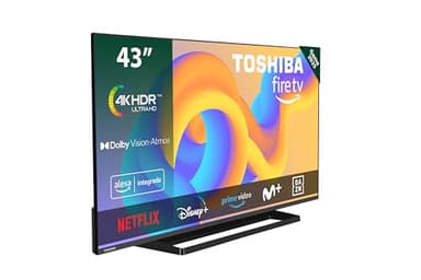 Toshiba 43UF3F63DAE 4K UHD Smart Fire TV 43 Pulgadas (Ultra HD, HDR10, Control de Voz Alexa, Bluetooth, Airplay)