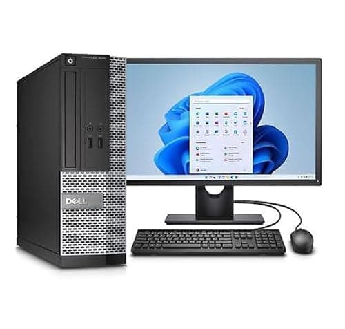 Ordenador de sobremesa Windows 11 24h2 (Pro), Intel i5, 8GB RAM, 240GB SSD, Wi-FI, Monitor LCD de 22 pulgadas, teclado y ratón, Open Office 2024, Reacondicionado, Compatible