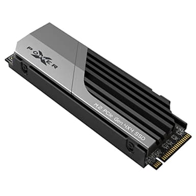 Silicon Power 2TB XS70 Nvme PCIe Gen4 M.2 2280 SSD R/W Up to 7,300/6,800 MB/s, DRAM Cache, with Built-in PS5 Heatsink, Compatible with Playstation 5 (SP02KGBP44XS7005)