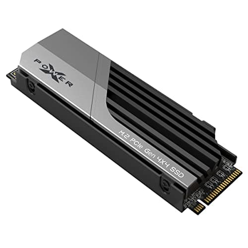 Silicon Power 2TB XS70 Nvme PCIe Gen4 M.2 2280 SSD R/W Up to 7,300/6,800 MB/s, DRAM Cache, with Built-in PS5 Heatsink, Compatible with Playstation 5 (SP02KGBP44XS7005)