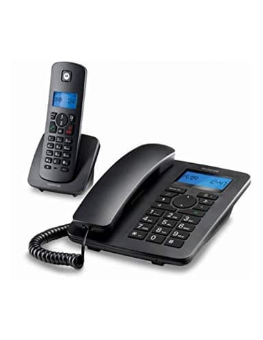 Motorola C4201 Combo - Teléfono Fijo Digital DECT + Teléfono Inalámbrico - Manos Libres y Pantalla retroiluminada