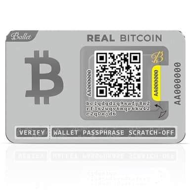 Ballet Real Bitcoin - La tarjeta de almacenamiento en frío de criptomonedas más fácil, billetera de hardware de criptomonedas con soporte para múltiples monedas