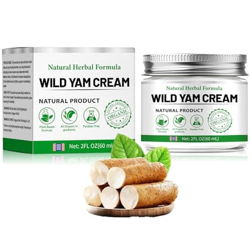 Wild Yam Cream,Crema De ñame Silvestre Para El Equilibrio Hormonal,60ml De Humectante Facial Natural De Ñame Silvestre,Crema Tópica para Todos Los Tipos de Piel
