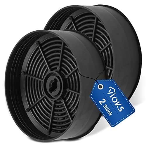 VIOKS Filtro de carbón activo para campana extractora, 125 mm de diámetro, 2 unidades, repuesto para AEG ECFB03 9029798809 y filtro de carbón