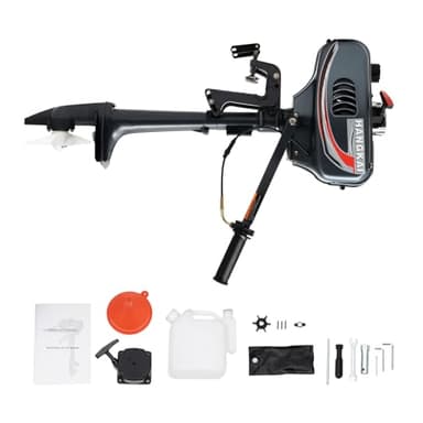 Motor fueraborda de 2500 W, 2 tiempos, 3,5 HP, motor fueraborda resistente, motor de barco de pesca, refrigerado por agua, para pesca, acuicultura, aventura al aire libre, barco