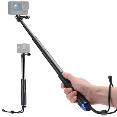 Vkesen Palo Selfie Impermeable Extensible de 94cm para GoPro Hero 13/12/11/10/9, dji Osmo Action 5 Pro/4, Insta360 Ace Pro/Ace Pro 2 y Otras Cámaras de Acción