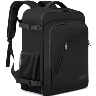 Mochila Viaje Cabina Avion 45x36X20 para Easyjet 30L Equipaje de Mano Bolsa de Viaje Hombre Mujer Maletas de Viaje Cabina Mochila Portatil 15.6 Pulgadas con Puerto USB para Trabajo,Escuelas Negro