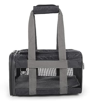 Sherpa Transportín para Mascotas de Lujo, Aprobado por aerolíneas y garantizado a Bordo, Color Gris carbón, pequeño