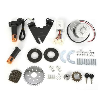 HOARLICN Kit de conversión de bicicleta eléctrica de 24 V, kit de conversión de bicicleta eléctrica para bicicleta con indicador de batería e interruptor de llave, para bicicleta común, unidad de