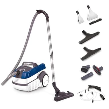 Di4 AquaMax, Aspiradora Potente + Limpiador de Tapicerías, Carpet Clenar + Vacuum Cleaner, Aspirador de Líquidos tapicería, Filtro HEPA, 14 Accesorios, Detergentes incluidos, 2100 W