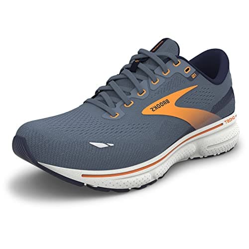 Brooks Ghost 15, Zapatillas para correr Hombre, Gris (Flintstone Peacoat Orange Pop), 43 EU