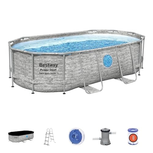 FORNOR Bestway 56714 Piscina Oval + Bomba Filtro 427 x 250 x
