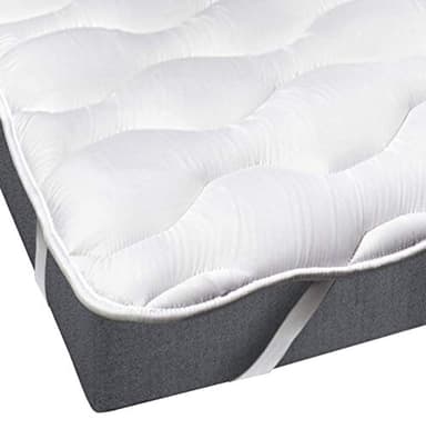 HAPPERS Topper Viscoelástico 150x190 y 3,5cm de Grosor, Fibra Hipoalergénica Tacto Pluma